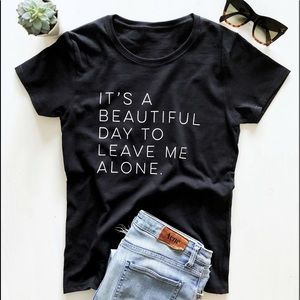 Women’s Black Graphic Phrase T-Shirt